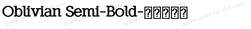 Oblivian Semi-Bold字体转换